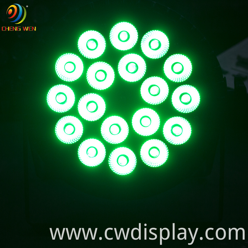 18pcs Waterproof Flat Led Par Light